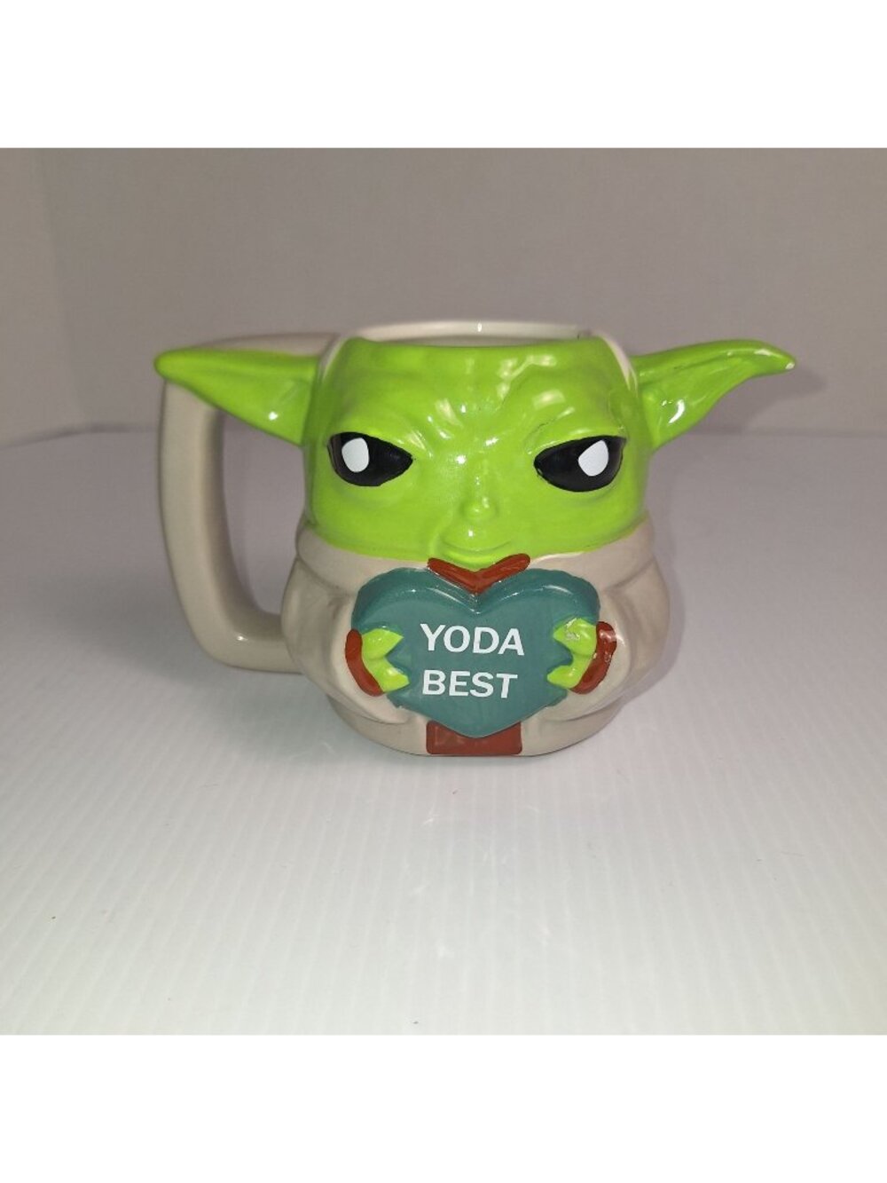STAR WARS ZAK! & LUCASFILM LTD BABY YODA "YODA BEST" HEART 3D 12 OZ CERAMIC MUG